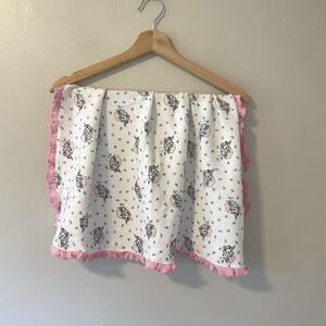 Vintage Baby Mickey And Co Baby Minnie Blanket Disney